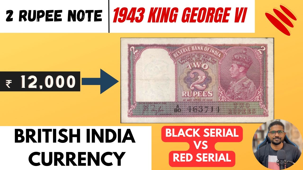 The First 2 Rupees Note of India - King George VI Portrait | British India Currency