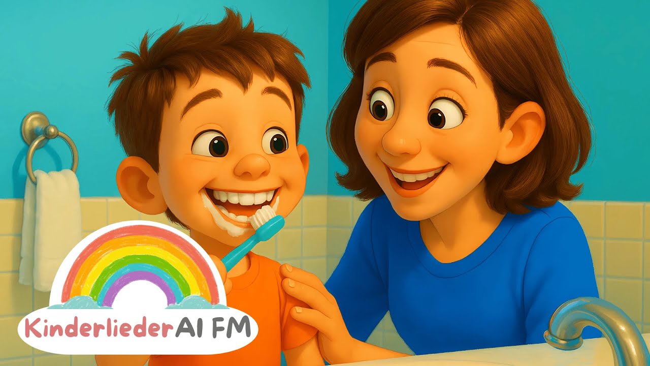 Zick Zack Zähneputz! | Lustiges Kinderlied zum Zähneputzen 🦷🪥 - KinderliederAI FM