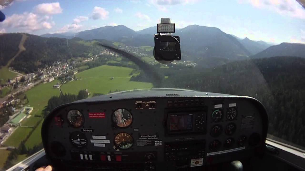 Landung Piste 33 in Mariazell LOGM