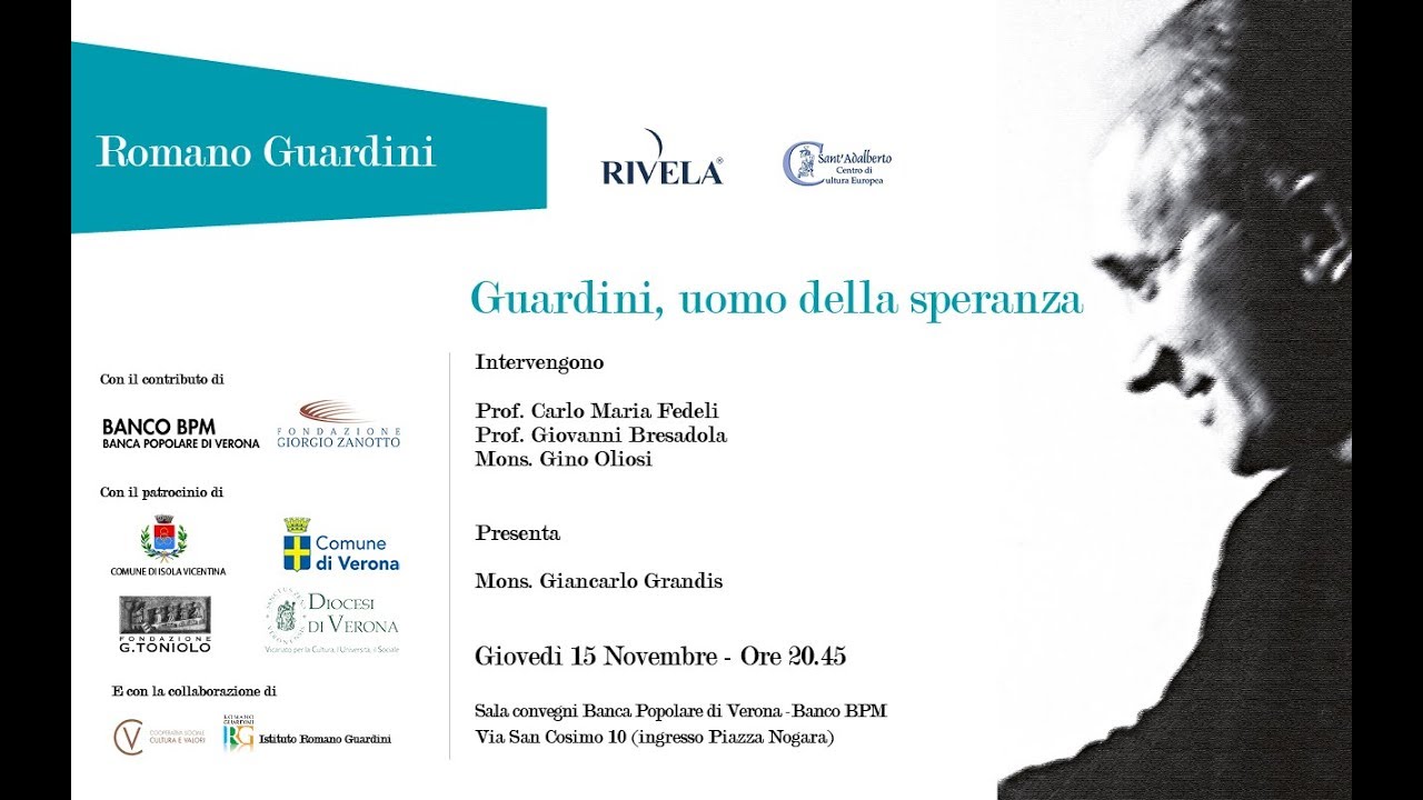 Convegno su Romano Guardini, Verona 15 novembre 2018