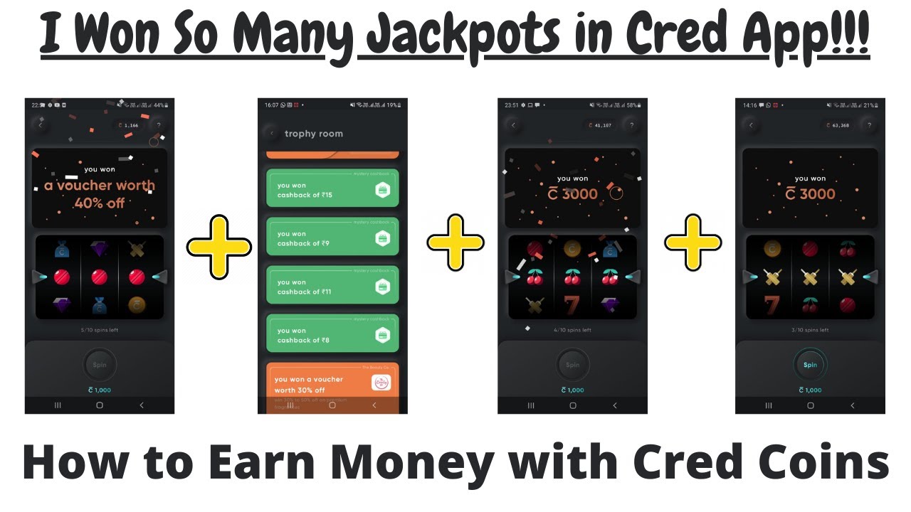 Playing in Cred App | How i Use my Cred Coins | Win Jackpot in Cred | How to Earn Money in Cred App.