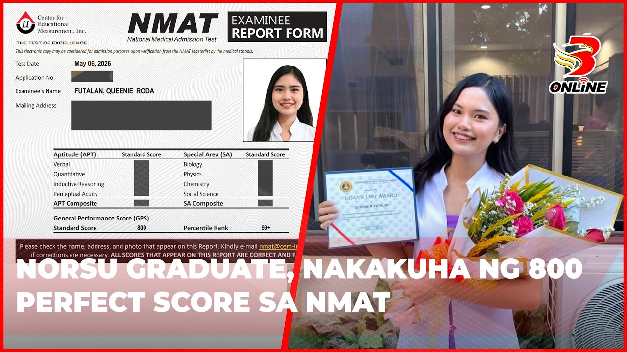 NORSU graduate, nakakuha ng 800 perfect score sa NMAT