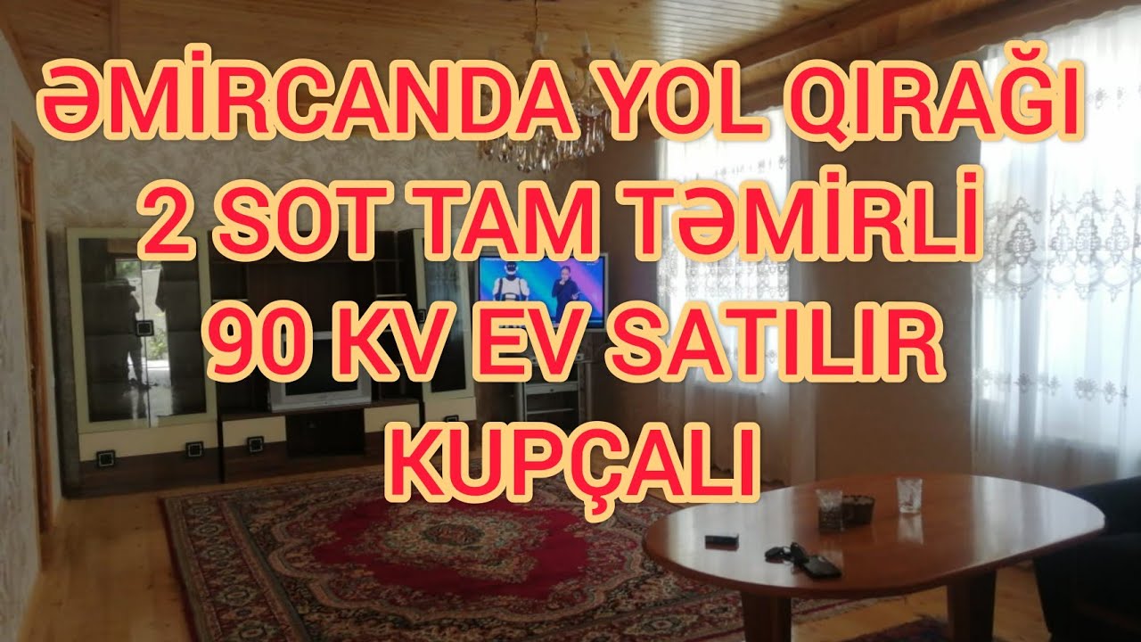 💥ÇOOX TECİLİ‼️SURAXANİ RAY ƏMİRCAN QƏSƏBƏSİNDƏ 3 OTAQ 90 KV 2 SOTUN İCİNDE EV SATİLİR TAM TEMİRLİ