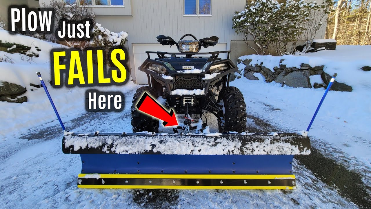 Does ATV SxS UTV PLOW Detach & Fall OFF? | POLARIS Glacier Pro Plow Adjustment Tip | FIX Explained