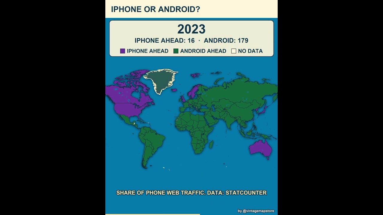 iPhone vs Android: The Battle for Every Country (2009-2026) 📱🌍