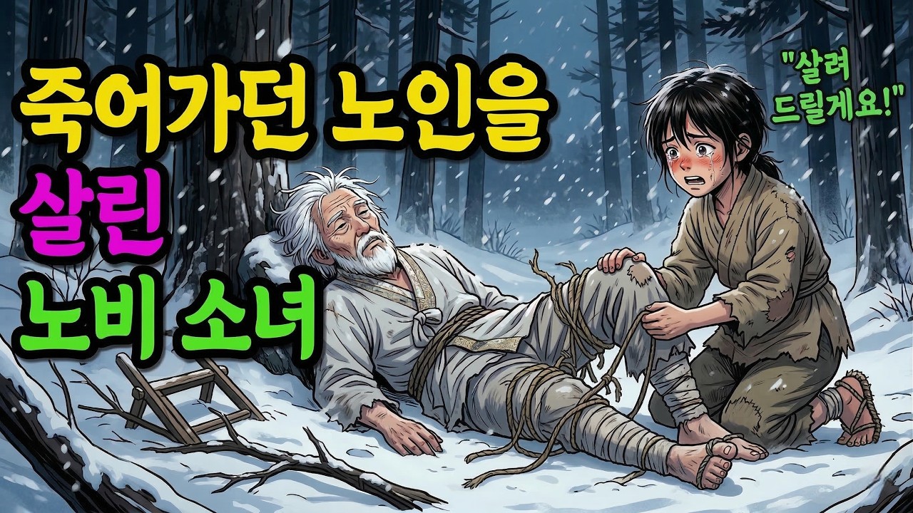 깊은 산속 덫에 묶여 죽어가던 노인을 구한 고아 노비 소녀의 기막힌 운명 | 통쾌한 사이다 결말 | 옛날이야기 | 오디오북 | 수면동화 | 야담