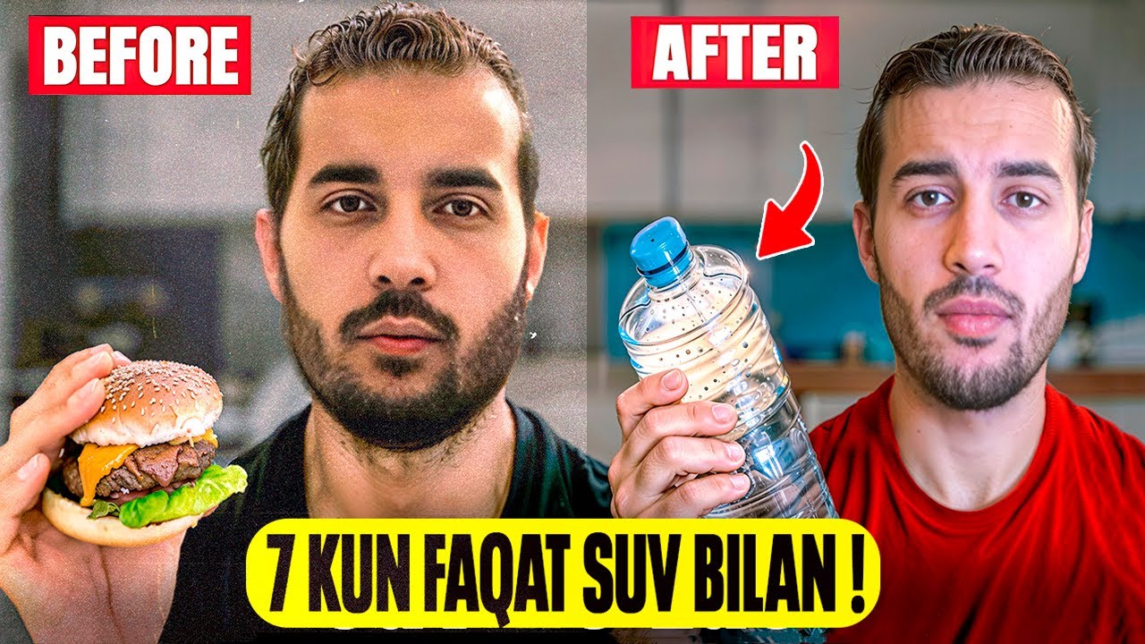 7 kun hech narsa yemadim – faqat suv! (Og‘ir sinov)