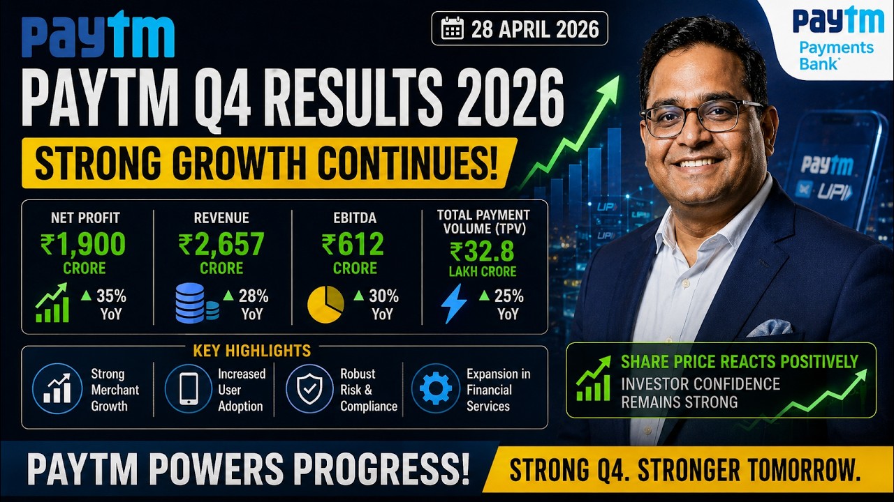 Paytm Q4 Results 2026: Massive Turnaround! Profit at 184 Crore, Shares Surge!