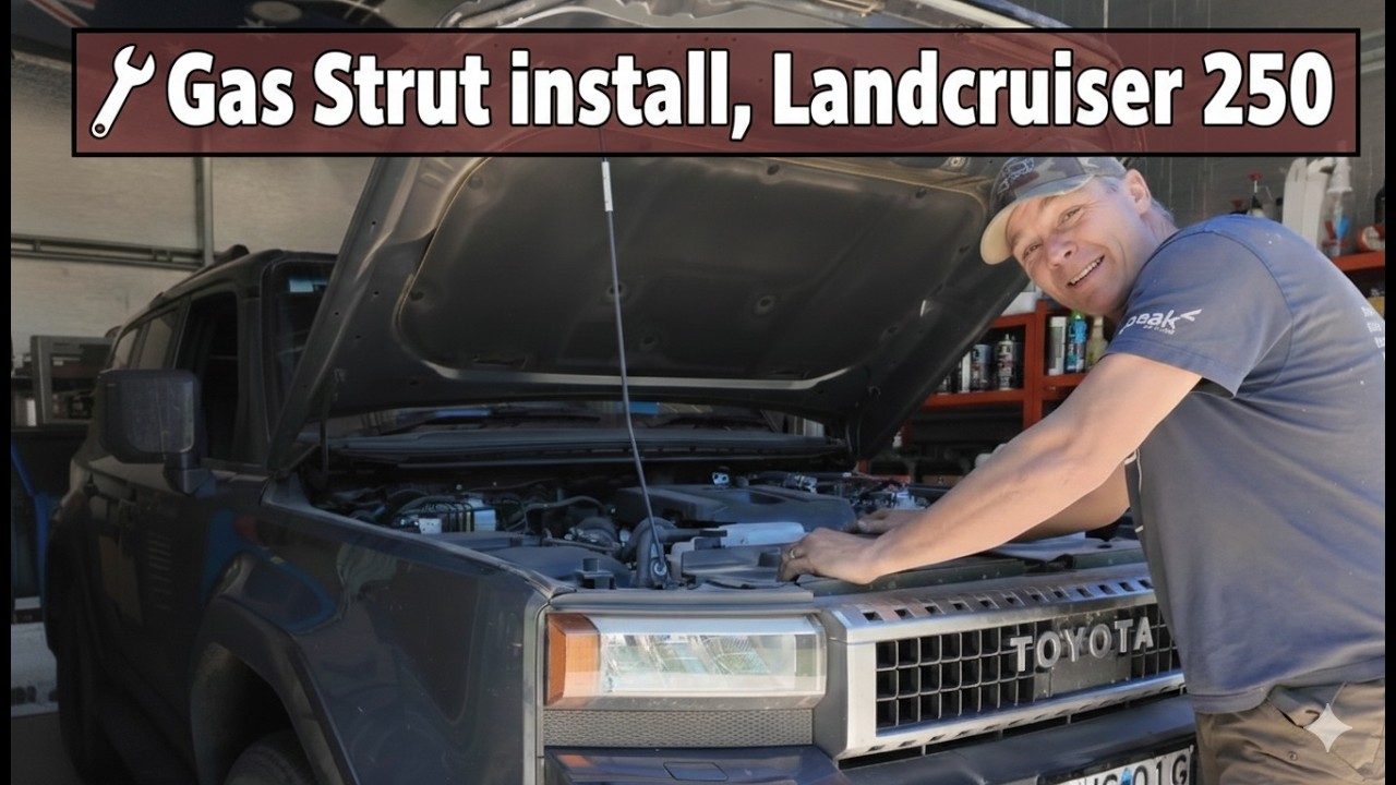 Landcruiser 250 Gas bonnet struts - How to install