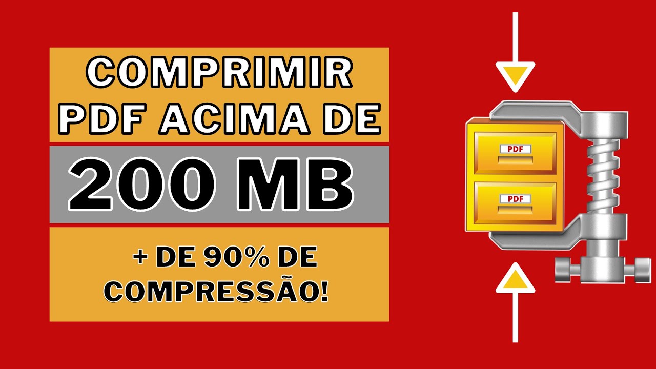 Como Comprimir PDF Acima De 200 Mb + De 90% De Compressão, Online, Grátis!2021|Tutorial Fácil