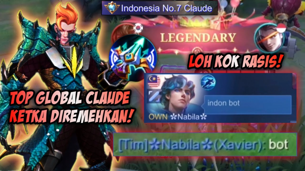 DIREMEHKAN! UDAH RASIS NGATAIN BOT LAGI! CUKUP DIAM DAN BUKTIKAN! | TOP GLOBAL CLAUDE - MLBB