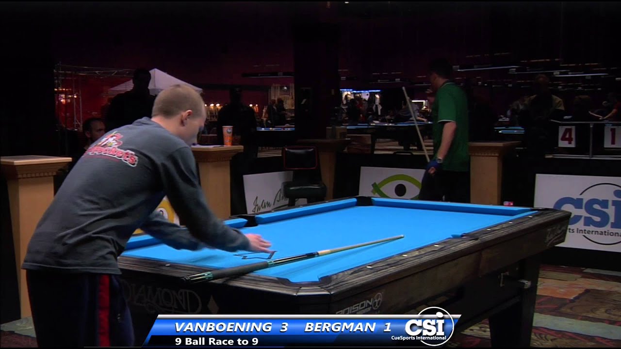 2014 CSI USBTC 9 Ball: Justin Bergman vs Shane Van Boening