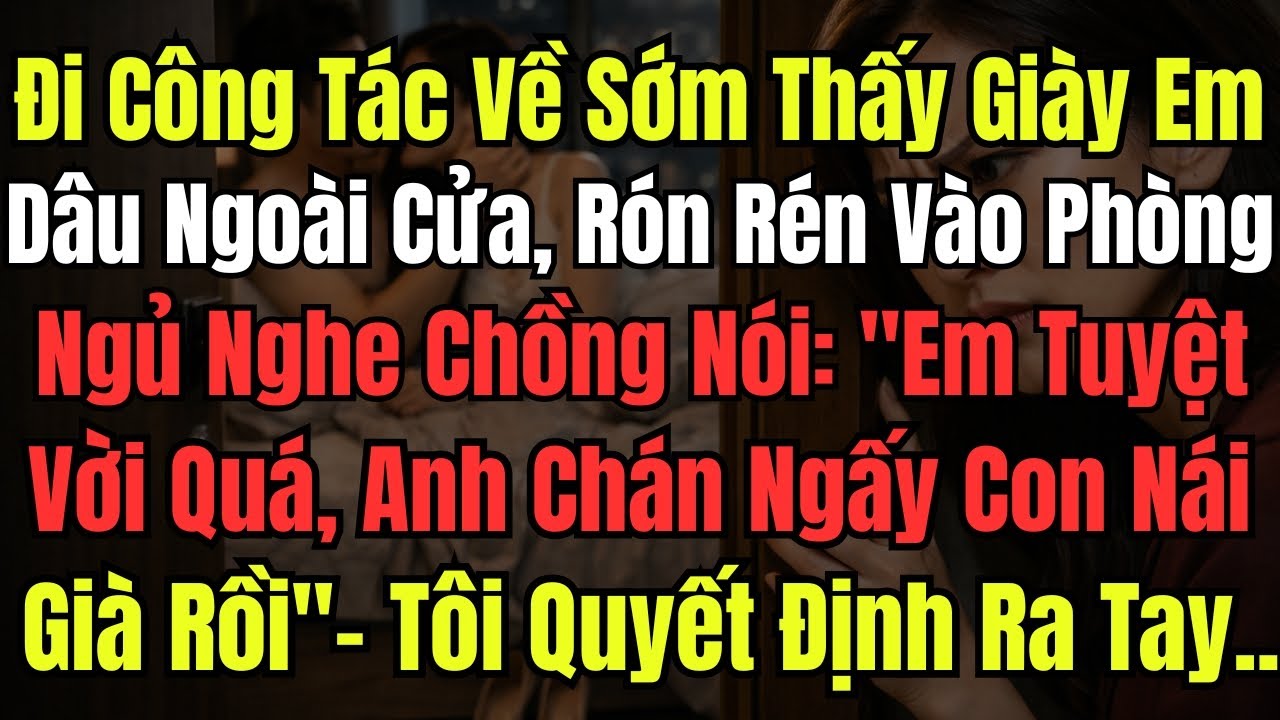 Đi Công Tác Về Sớm Thấy Giày Em Dâu Ngoài Cửa, Rón Rén Vào Phòng Ngủ Nghe Chồng Nói: 