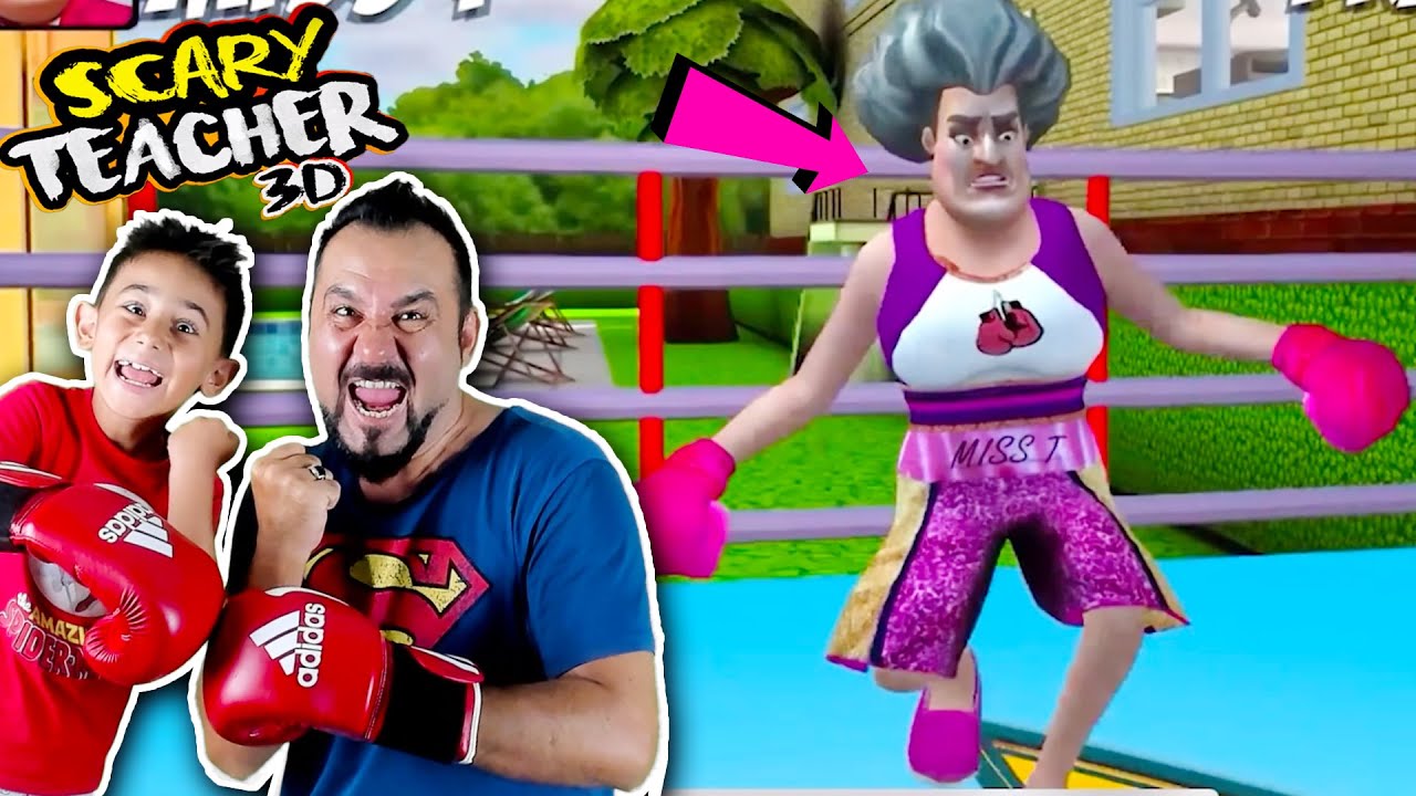 KIZGIN &Ouml;ĞRETMEN BOKS&Ouml;R OLDU ama SONUNDA PATLADI! | SCARY TEACHER 3D OYNUYORUZ!