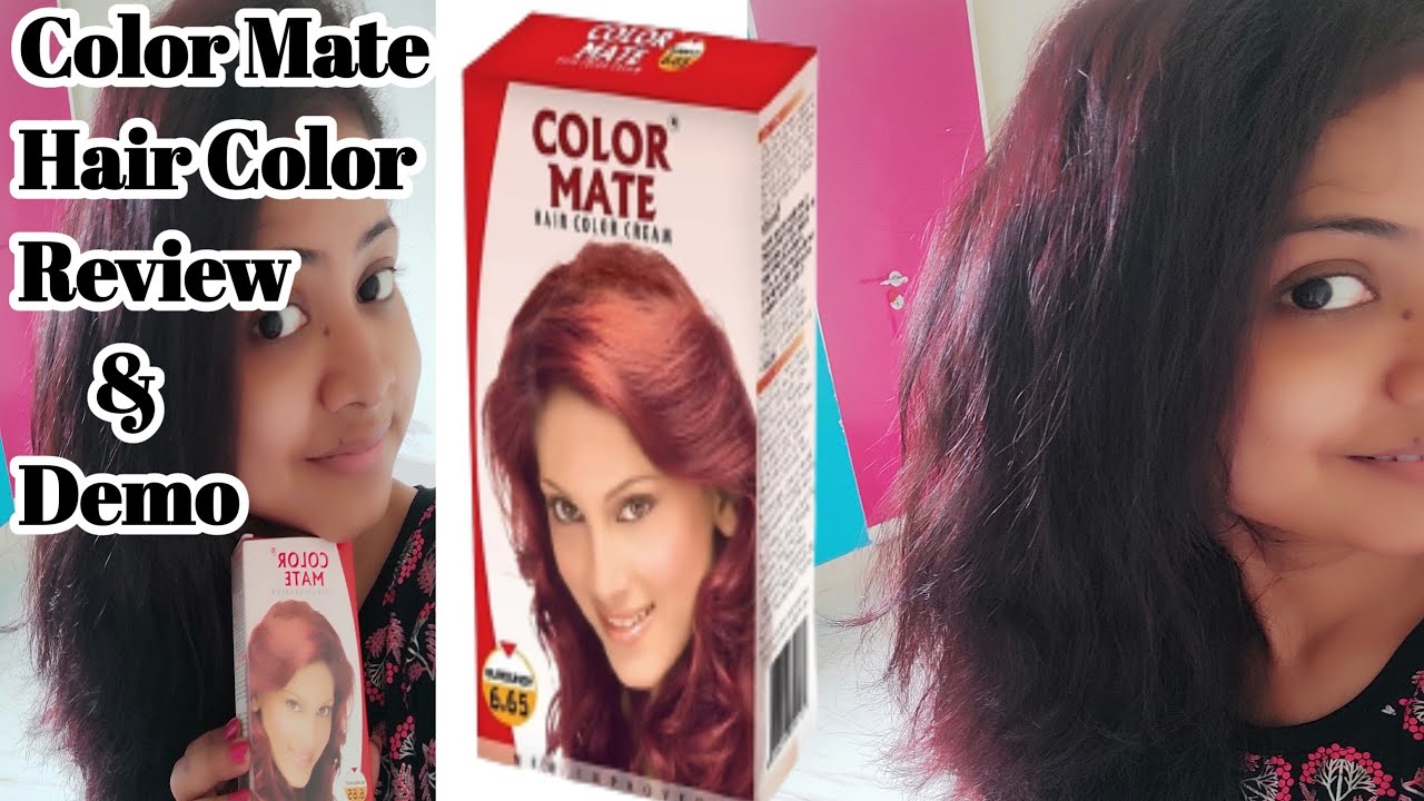 Color Mate Hair Color Cream ( Burgandy ) | Detail Review & Demo #bangla