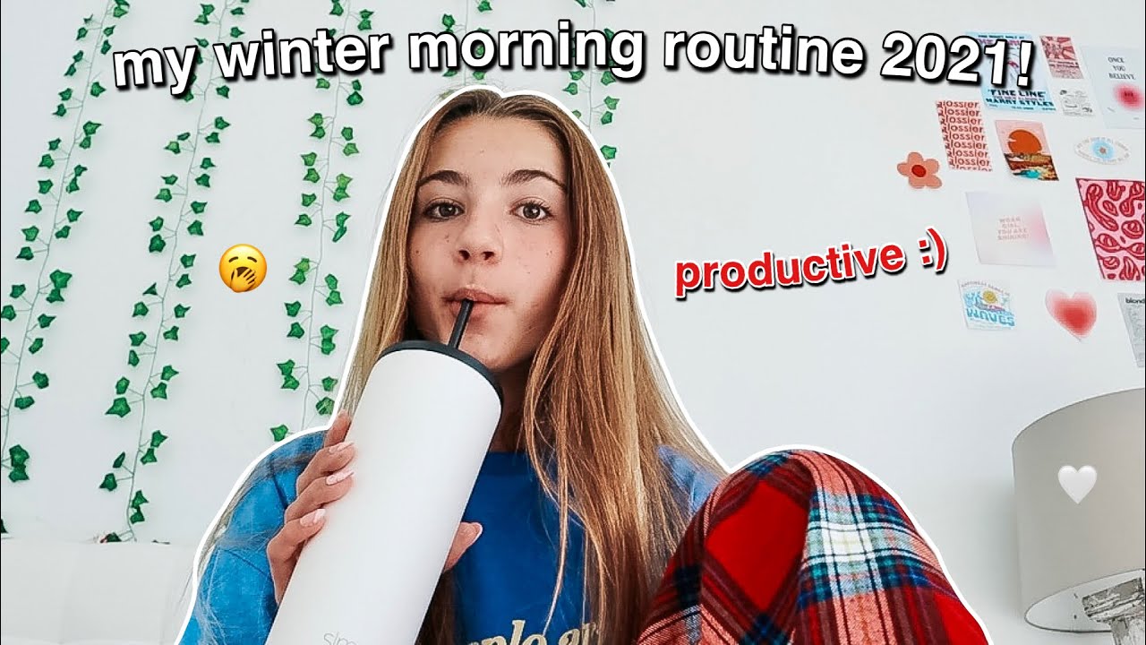PRODUCTIVE WINTER SCHOOL MORNING ROUTINE 2021 *5am + realistic*