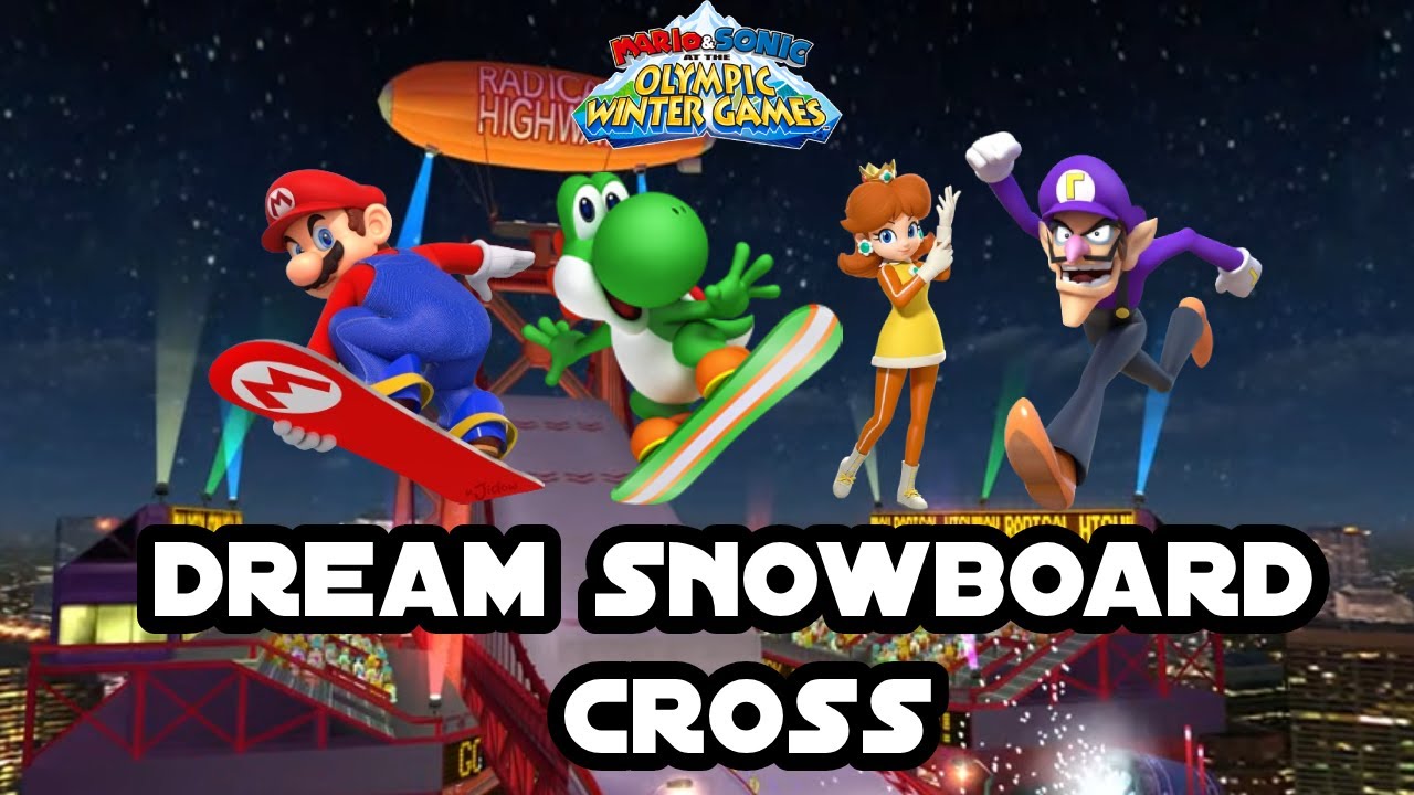 Mario & Sonic At The Vancouver 2010 Olympic Winter Games Dream Snowboard Cross # 104 (Team Mario)