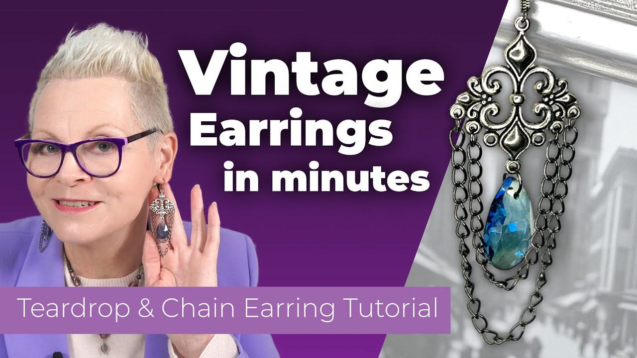 How I Made These Vintage DIY Earrings in Minutes | FAST Jewelry Making
