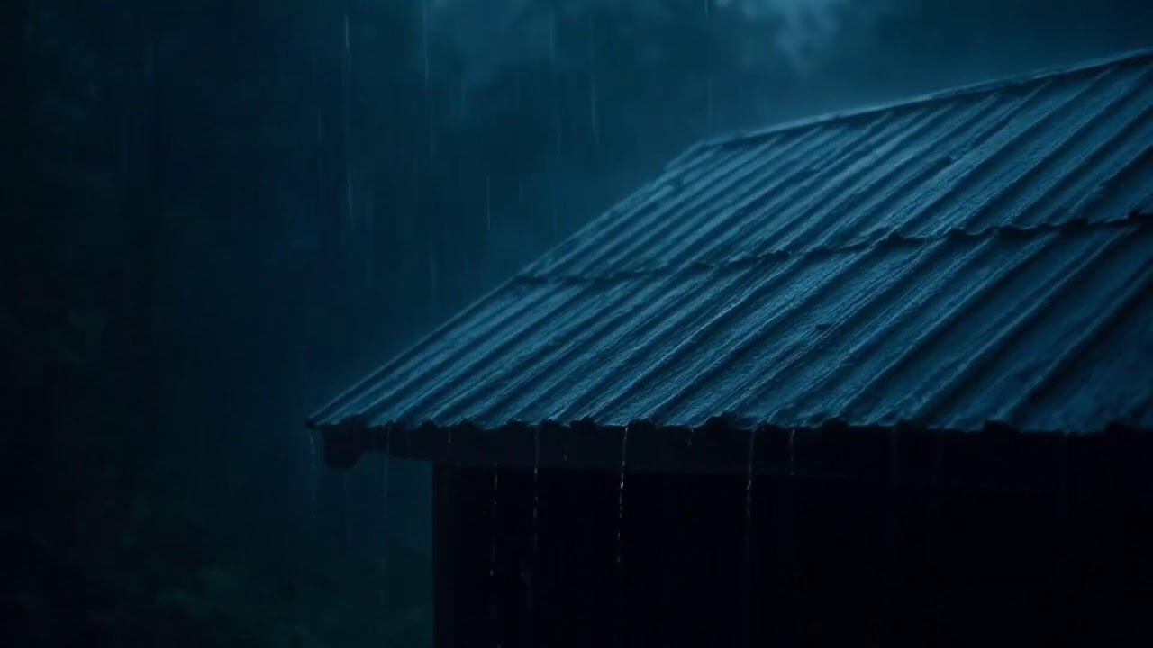 Relaxing Heavy Rainstorm | Rain on Roof for Deep Sleep