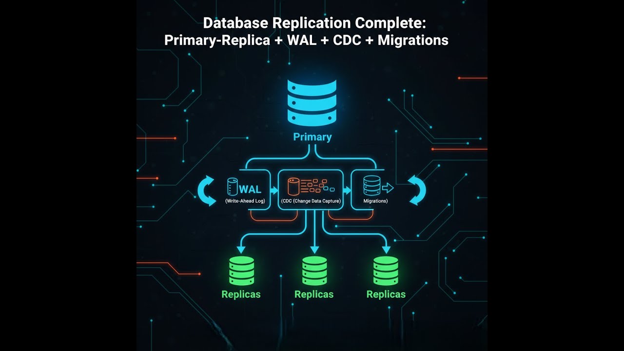 Database Replication Complete: Primary-Replica + WAL + CDC + Migrations🚀😊👍
