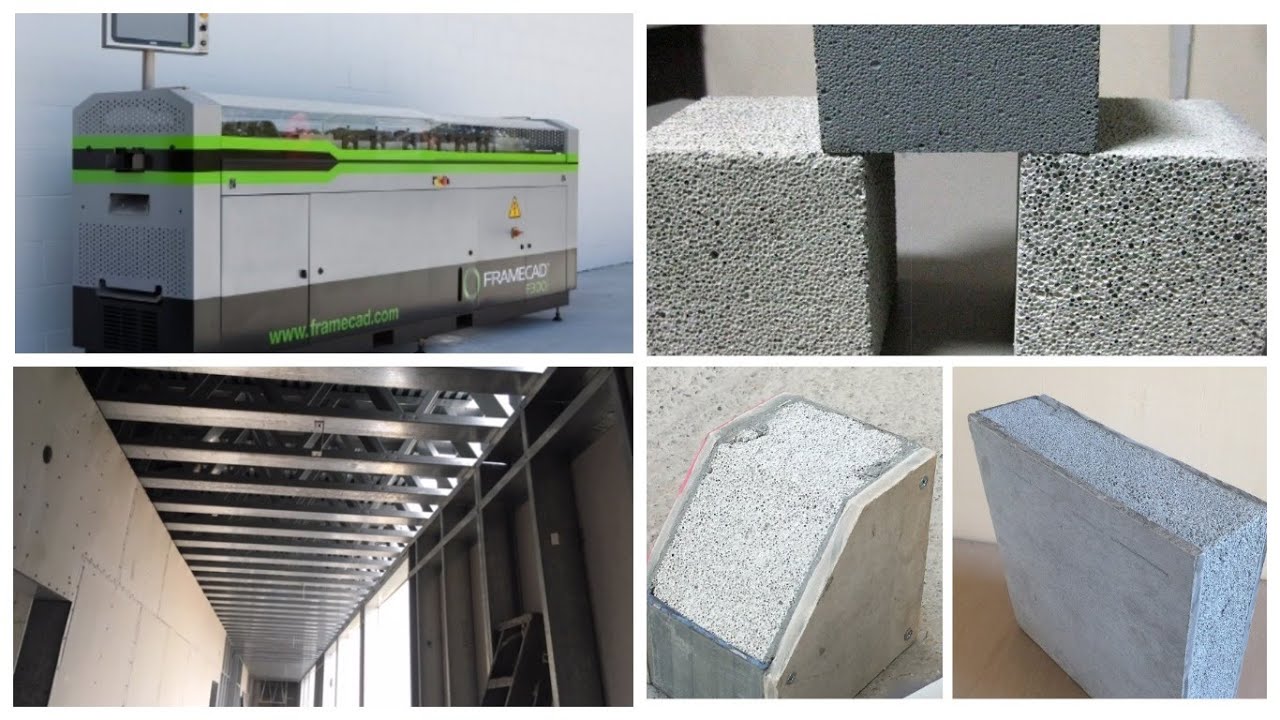 Lightweight aerated concrete infill blocks wall panels floor screed and decorative elements