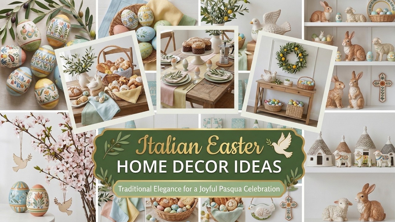Beautiful! 🐣 Italian Easter Home Decoration Ideas 2026 with Rustic Tables, Colomba & Spring Flowers