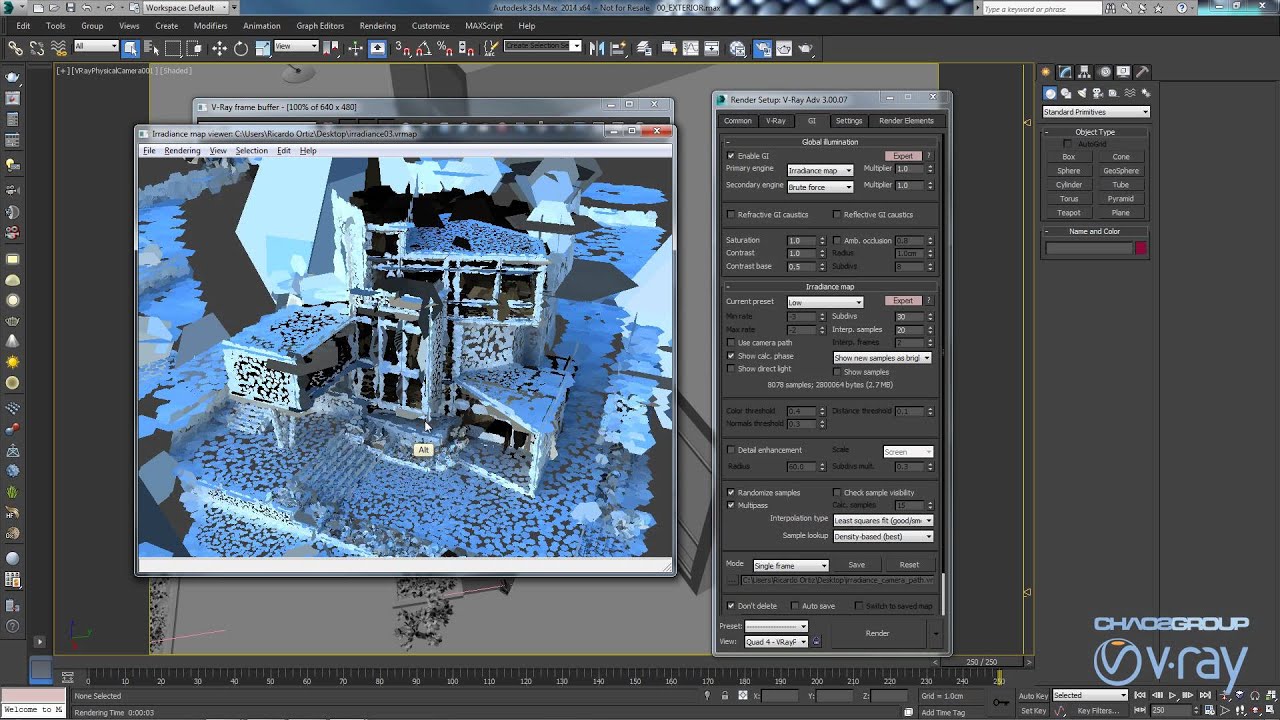 Animaciones con V-Ray - use camera path