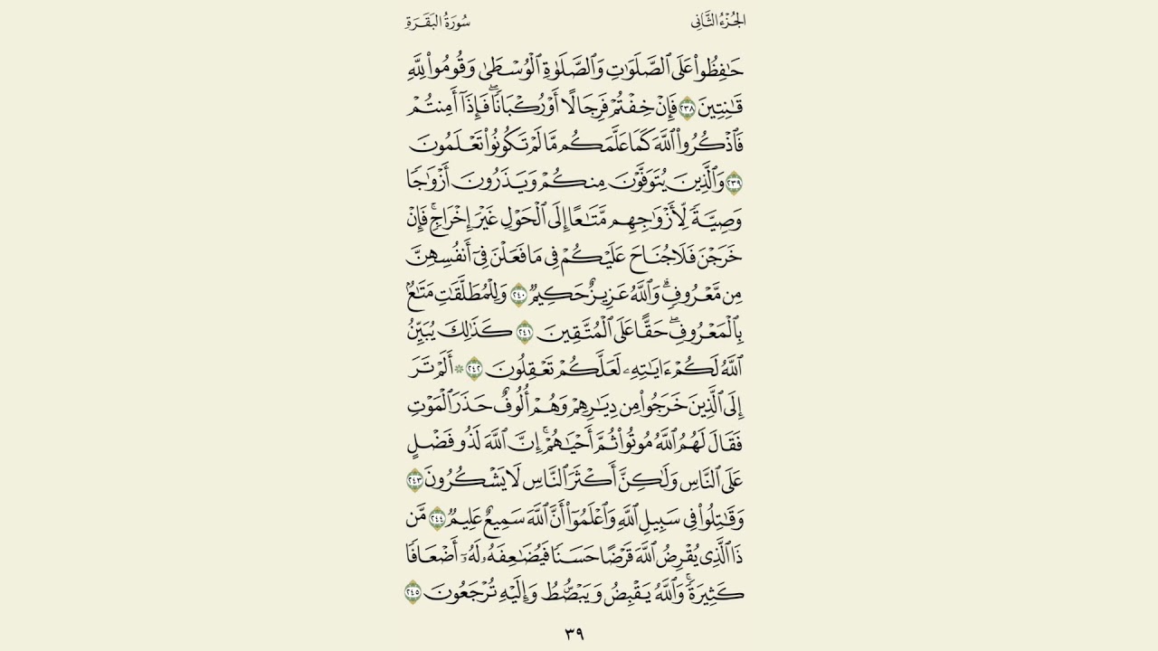 سورة البقرة مكرر 5 مرات (رعد الكردي ) صفحة 39
