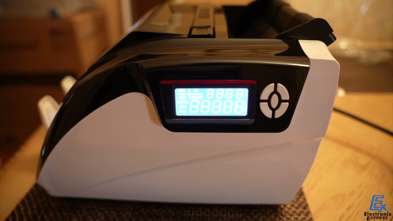 USA Business Grade Money Counter with UV/MG Counterfeit Detection, Top Loading Bill Counting Machine