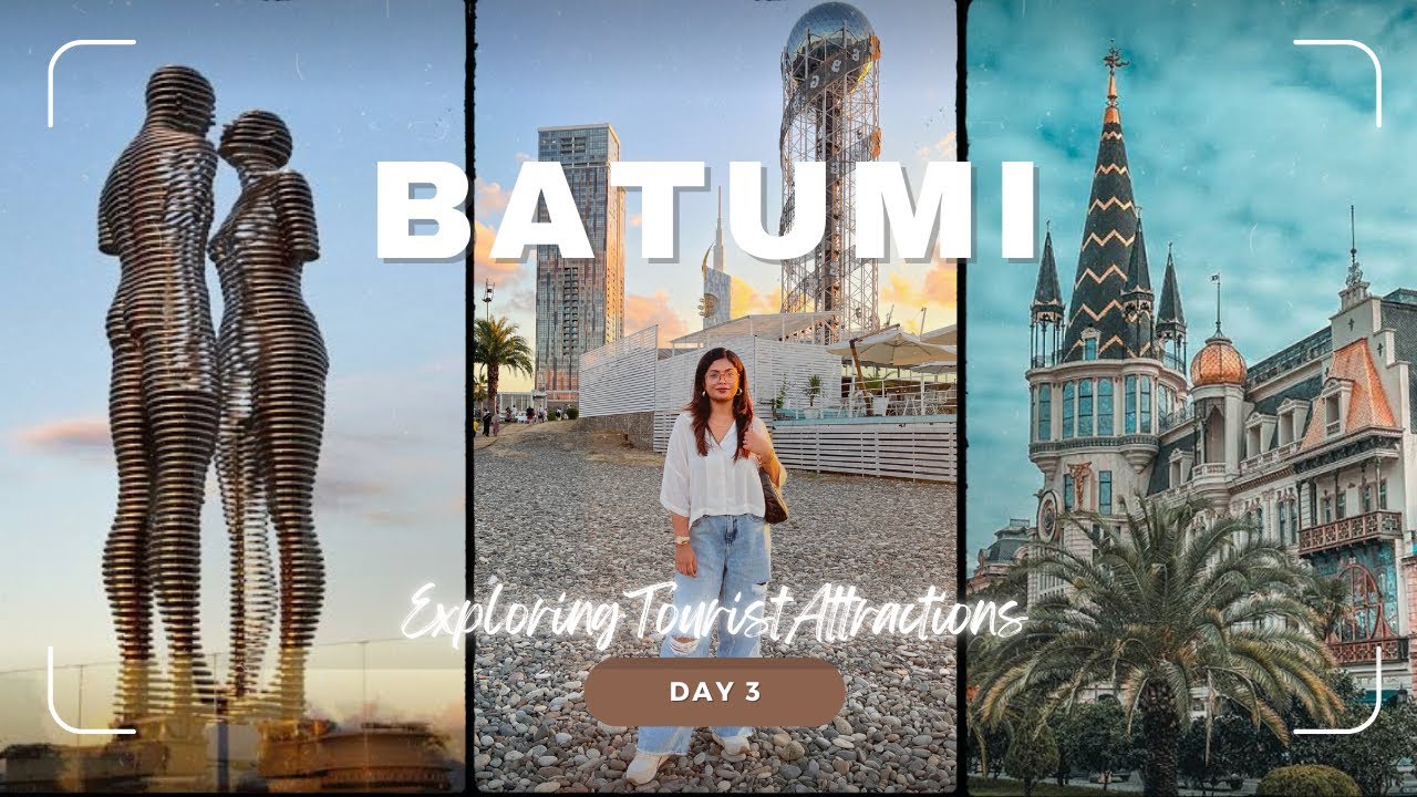 Exploring the Attractions of Batumi 🇬🇪| Ali & Nino statue | Europe Square | Bus Journey to Tblisi
