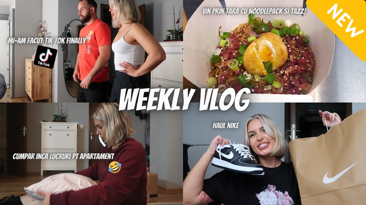 RETETA NOUA | NOODLESI CU LEGUME BACON SI OU CROCANT 🤤| MI-AM FACUT IN SFARSIT TIK TOK | HAUL NIKE