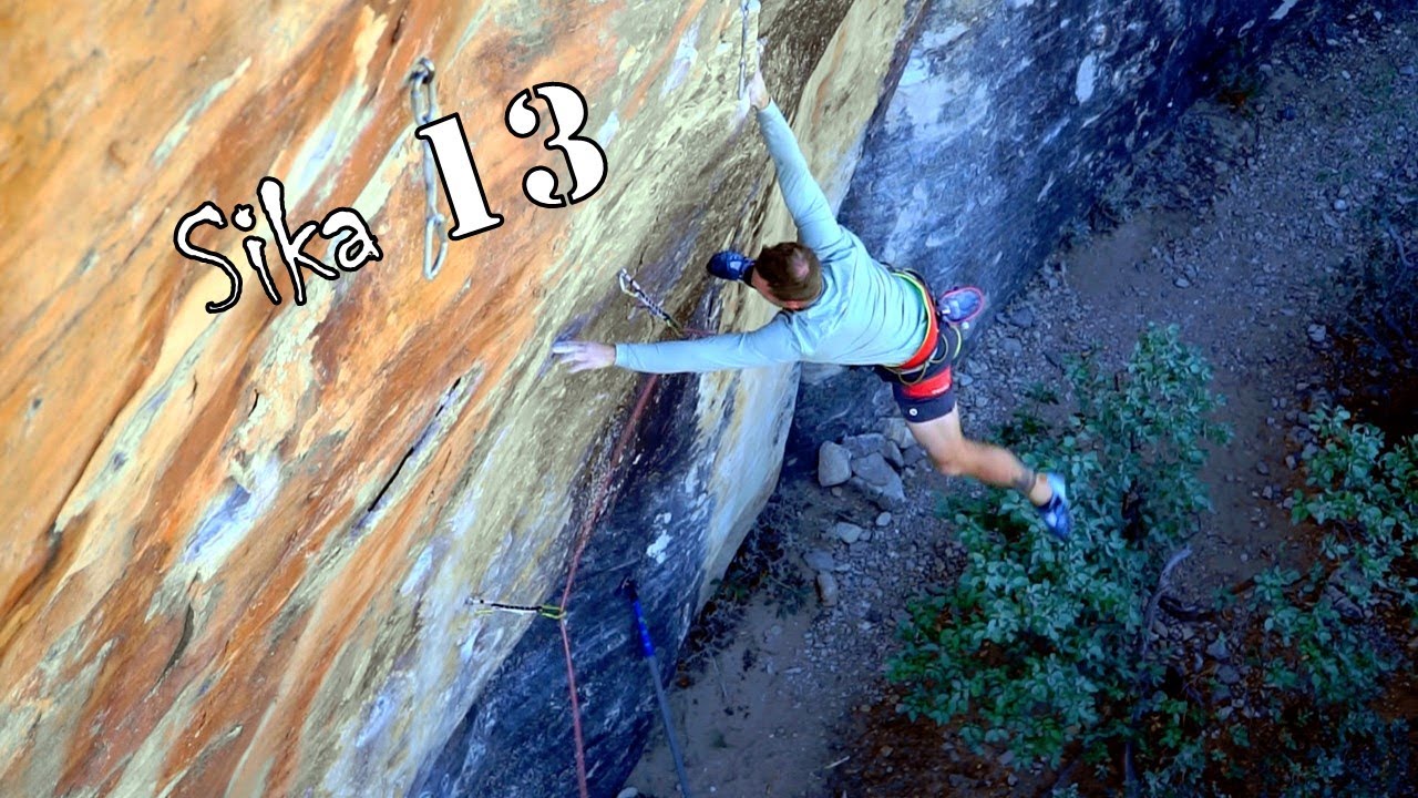 Chandler climbs Sika 13, 5.13a