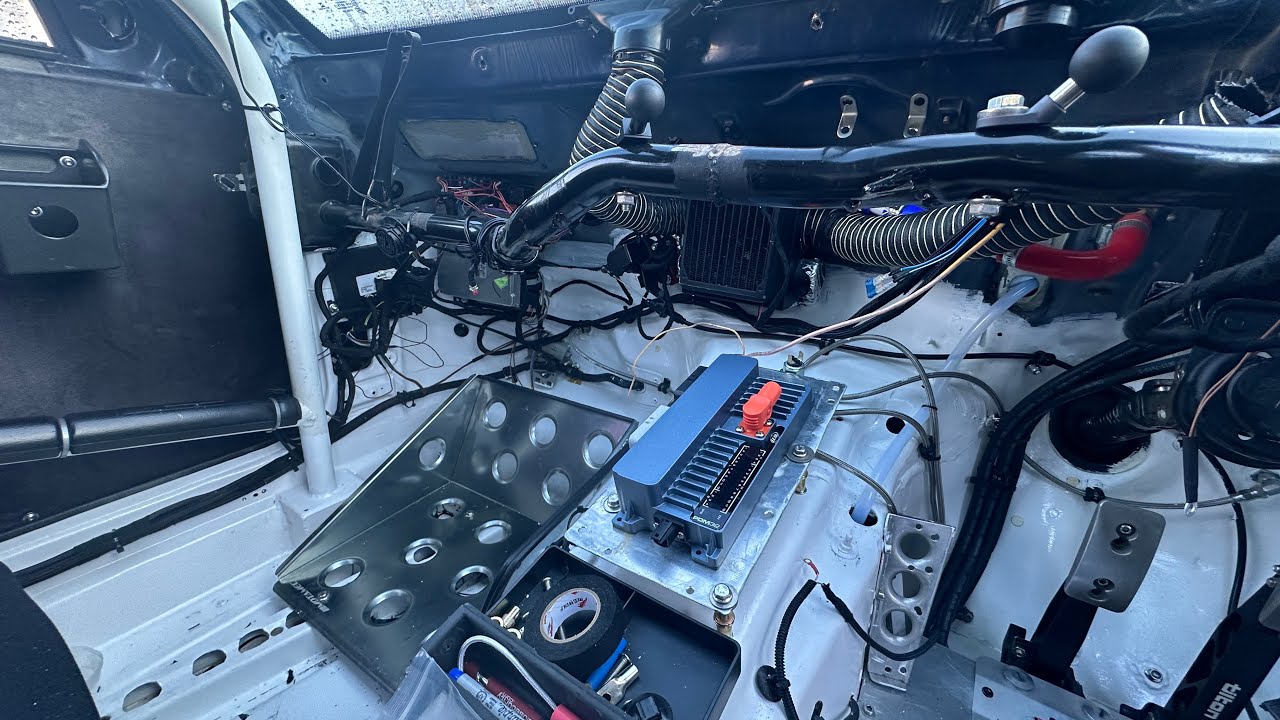 AIM PDM Installation and ECU Relocation Mercedes W202 AMG Track Car (Part 1)