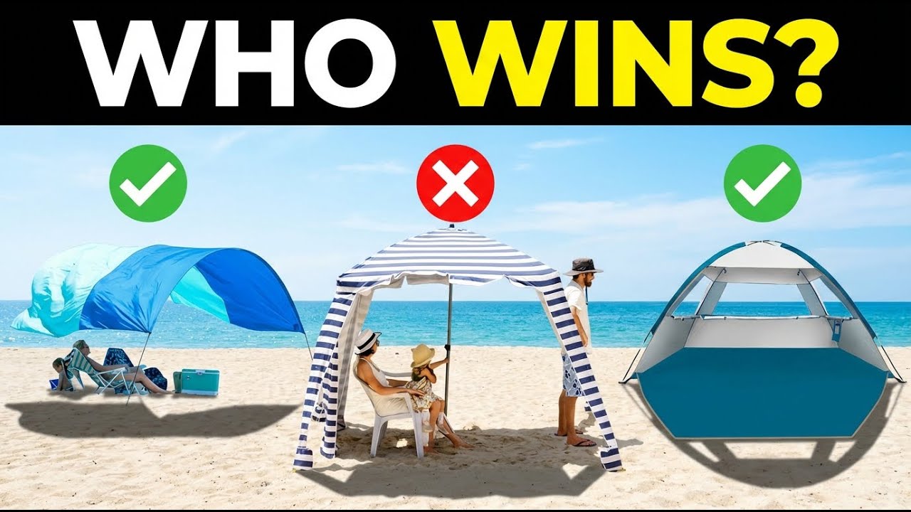 TOP 5 BEST SUNSHADES for BEACH 2026 | Affordable BEACH TENTS on AMAZON