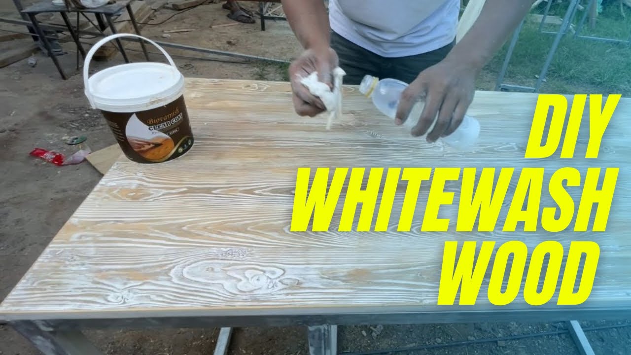 DIY WHITE WASH FINISHES FOR WOOD PINE WOOD JATI BELANDA @ayobikinsendiri