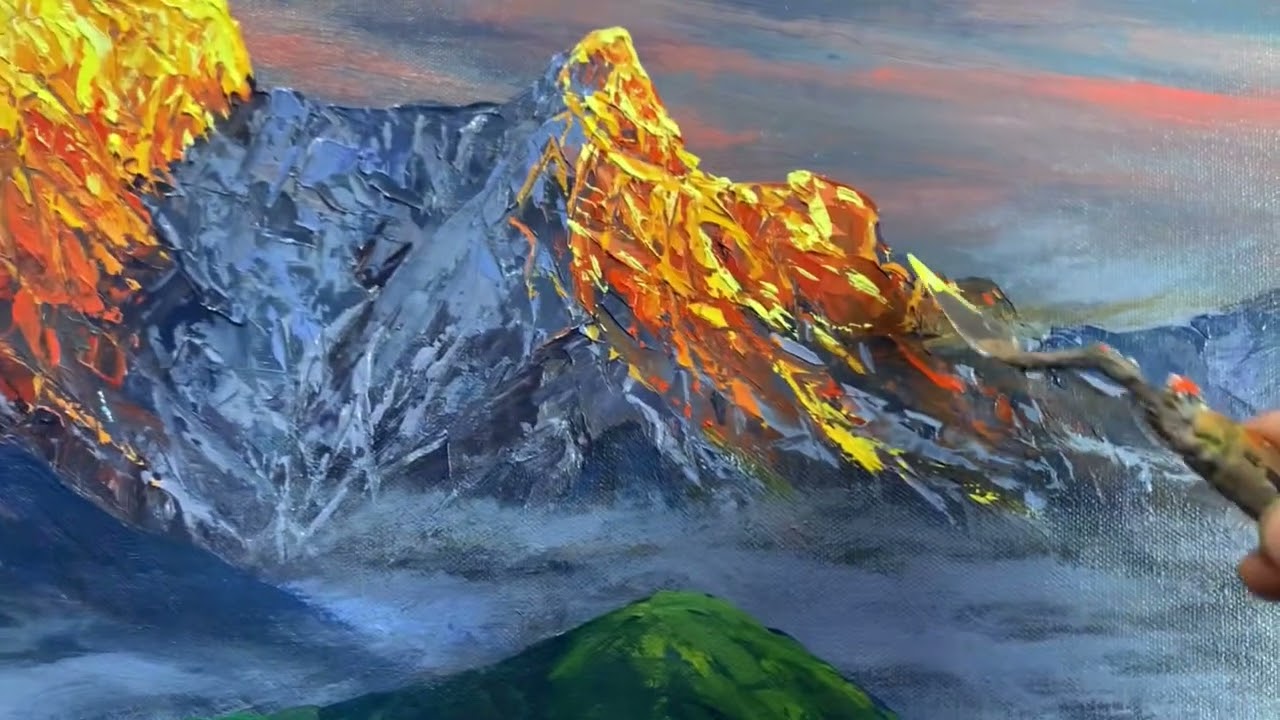 SUPER sunrise painting // breathtaking sunrise painting #painting #art