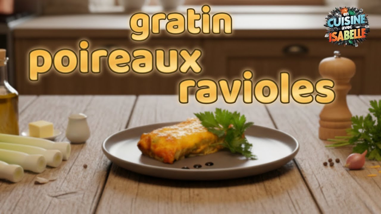 Gratin Poireaux & Ravioles 🧀Cheddar Fondant, Automne Gourmand