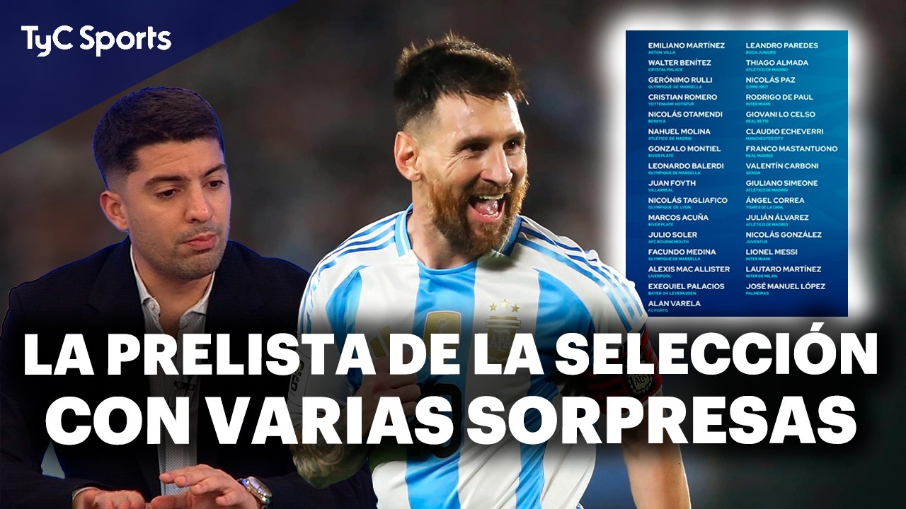 La PRELISTA de la SELECCIÓN ARGENTINA para las ELIMINATORIAS⚽🇦🇷 Con MESSI y VARIAS SORPRESAS