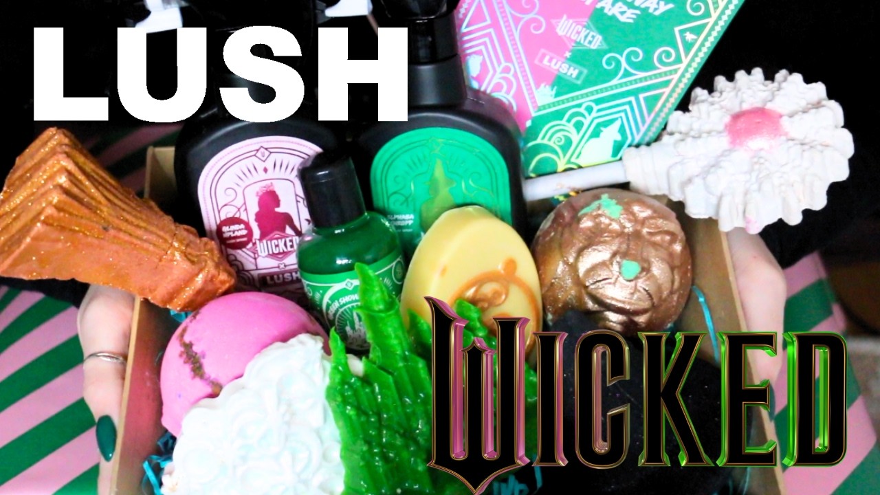 LUSH X Wicked Haul 💚 🎀  (ASMR, no talking, tapping, scratching, hand sounds, lid and bottle noises)