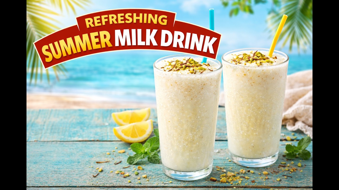 5 minute summer  milk drink recipe_How to make refreshing homemade drink_best summer drinks at home
