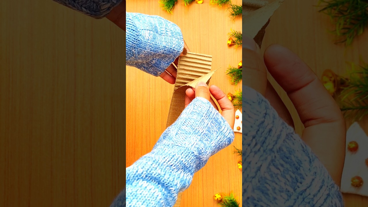 Look what I made for Christmas with this waste cardboard 🤩💗| Last minute Christmas craft ideas #diy