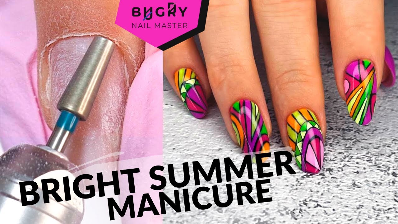 Colorful & Easy Summer Manicure 😍 Tips On Different E-File Methods