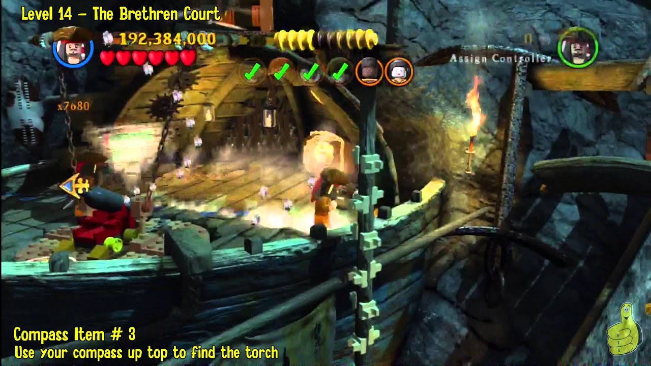 Lego Pirates of the Caribbean: Level 14 The Brethren Court - FREE PLAY (Minikits and Compass) - HTG