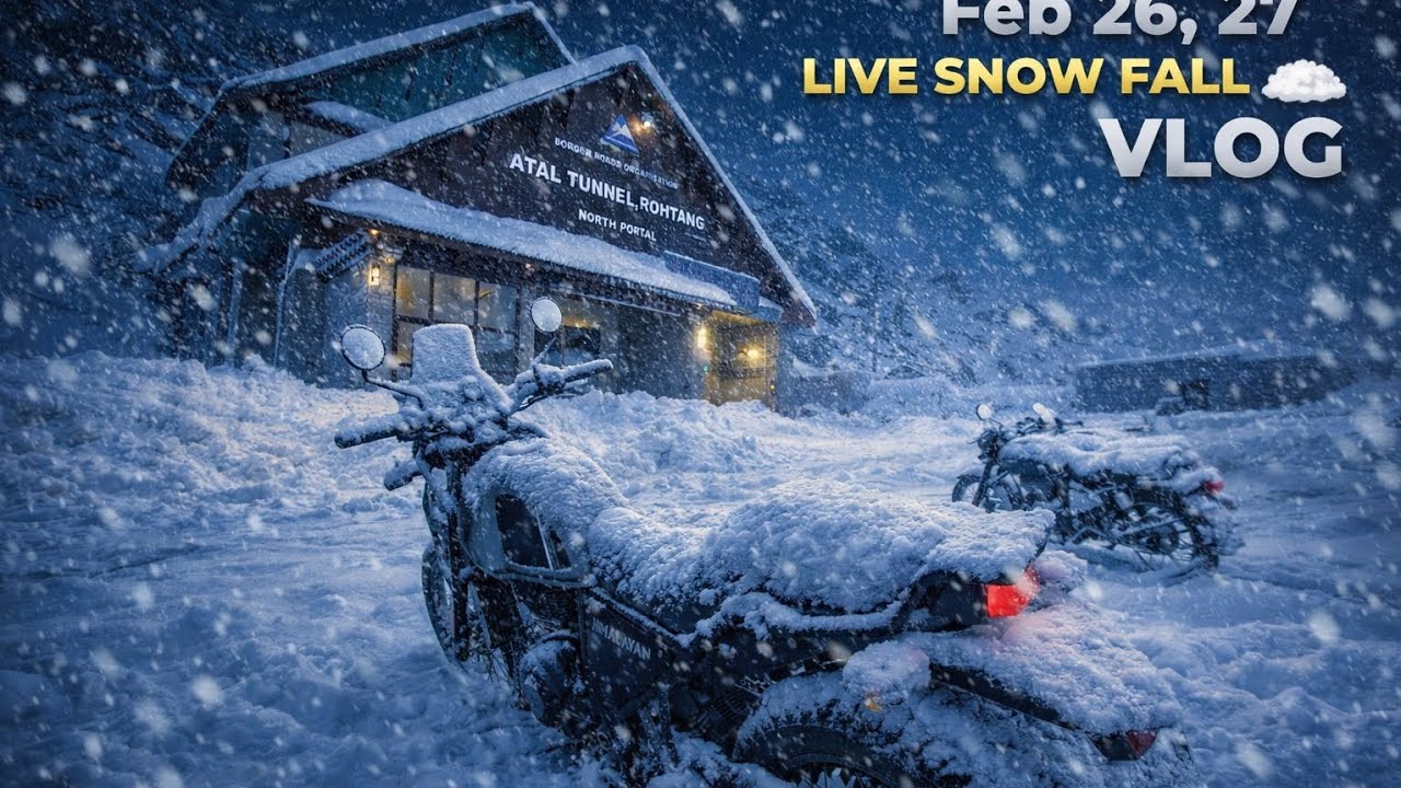 Manali Live Snowfall ❄️ | Solang Valley to Sissu via Atal Tunnel | 26 Feb 2026 Vlog