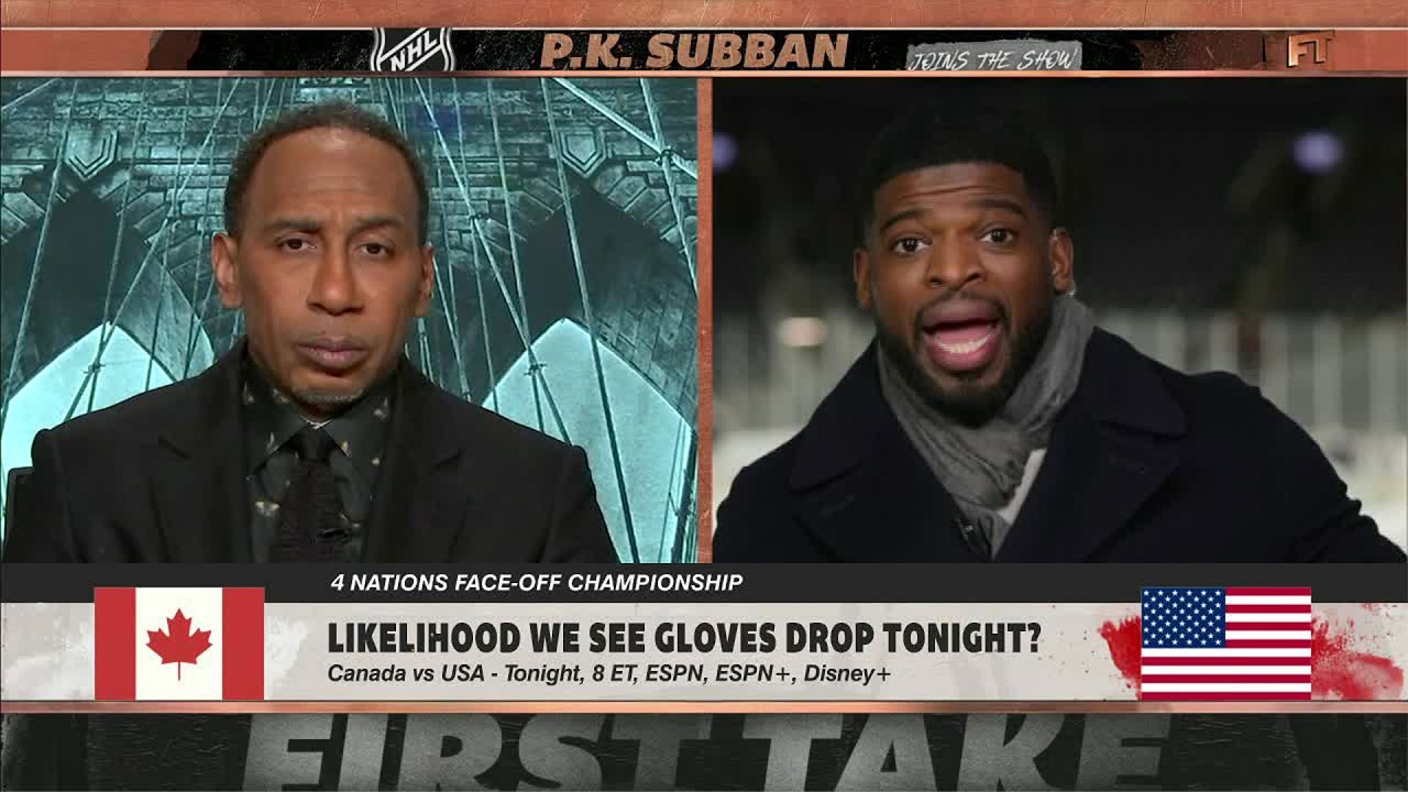P.K. Subban would 'NOT BE SURPRISED' if the 4 Nations Face-Off is GLOVES OFF 🥊 | First Take