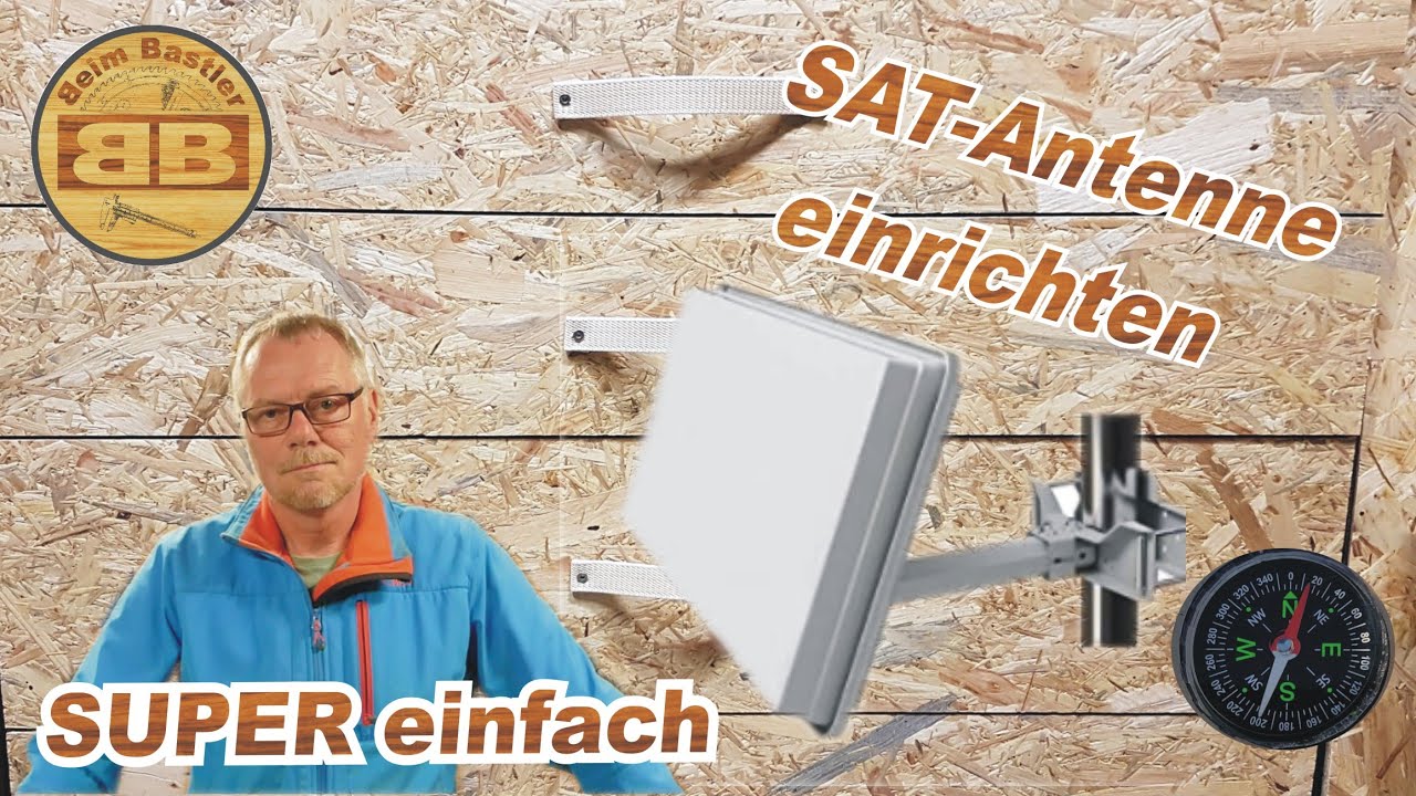 SAT-Antenne einrichten f&uuml;r den Balkon | super einfach | kann jeder