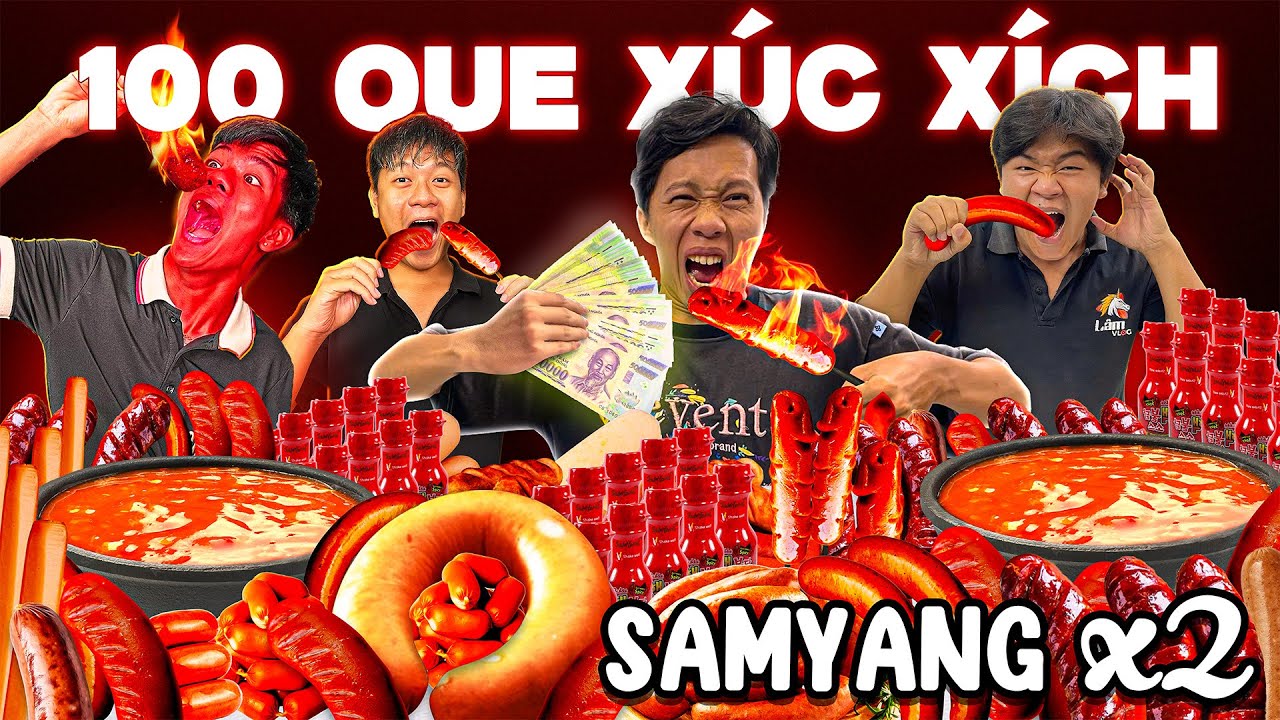 Lâm Vlog Got Talent - Tập 2: Thử Thách Ăn 100 Cây Xúc Xích Sốt SamYang x2 Sẽ Thắng 10 Triệu