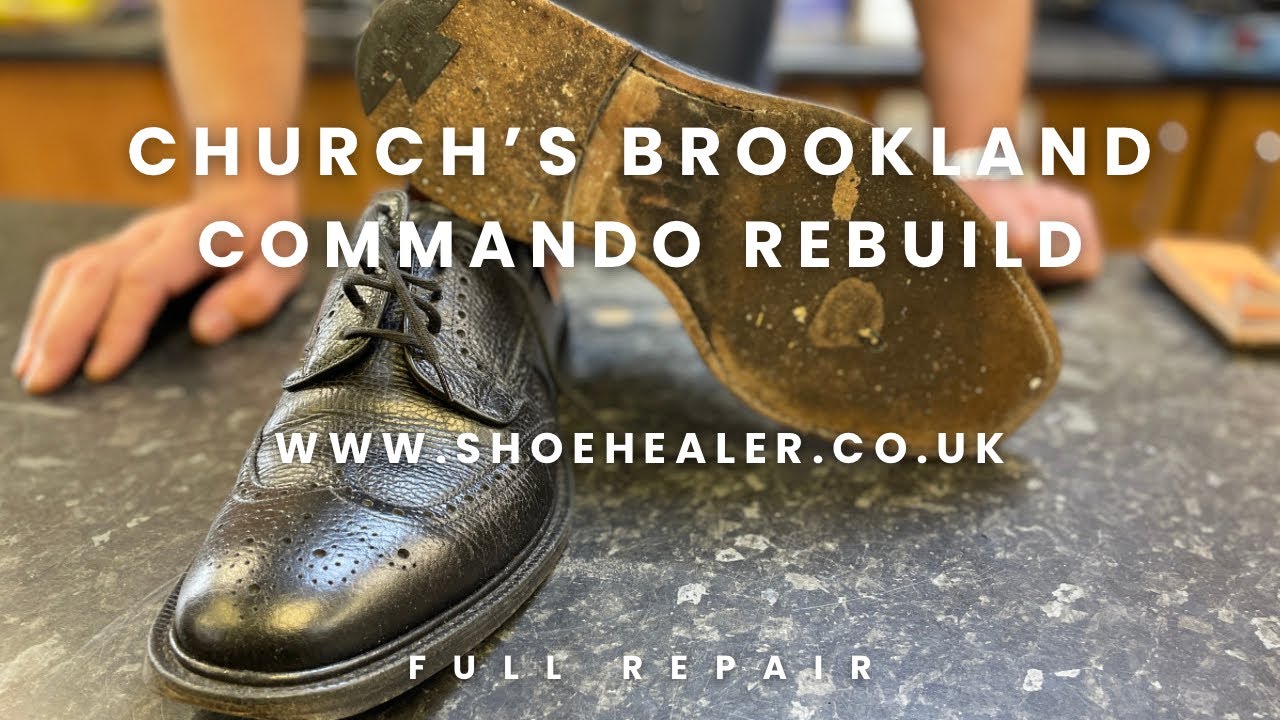 Замена кожаной подошвы на Commando в обуви Church’s English Shoes | Полный ремонт обуви