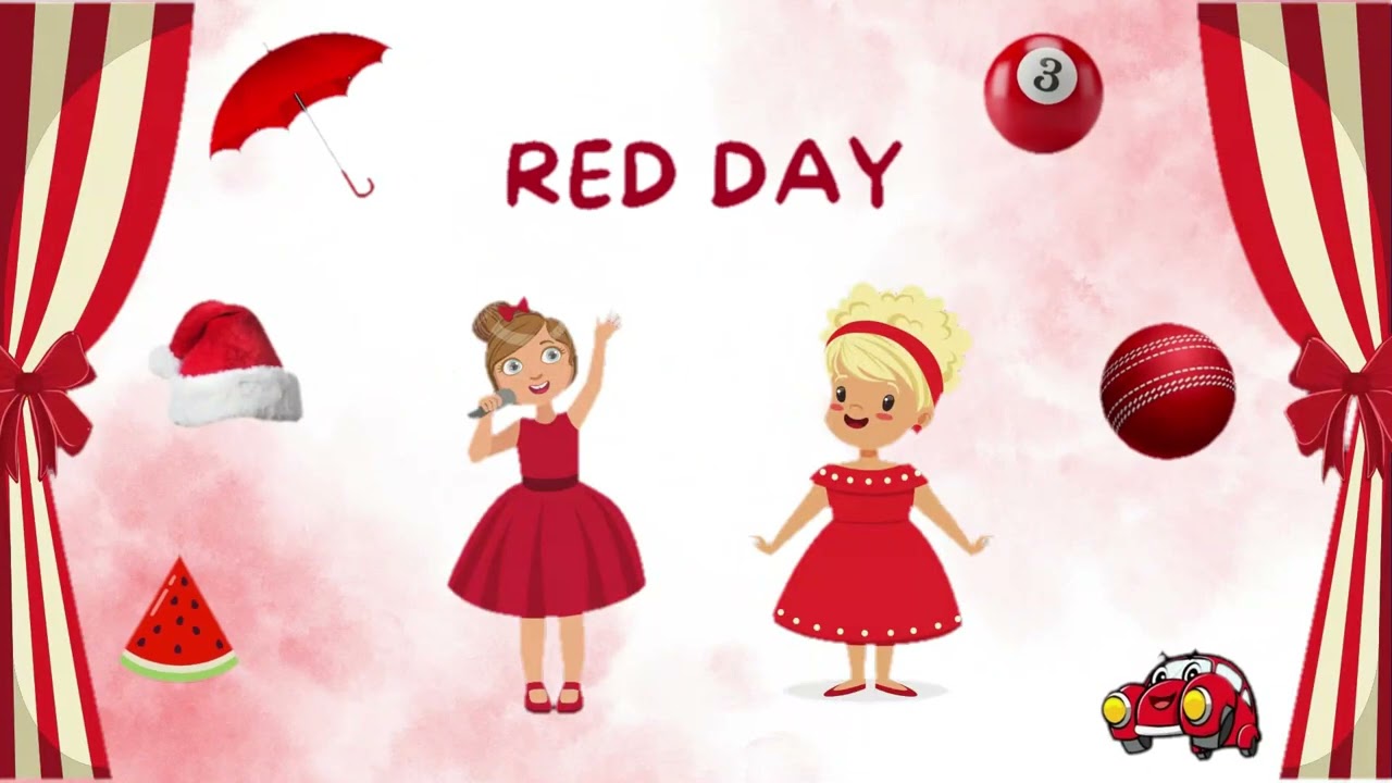 Red Day Celebration Song for Kids | Fun Learning Video | Kids Song | Kids Fun Activity | Red Day