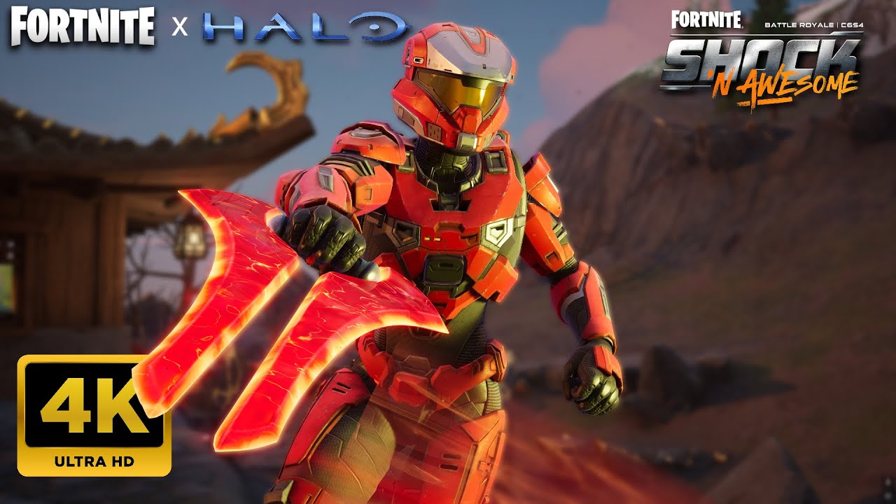 Fortnite 4K Gameplay | CH6S4 | Spartan UNSC (Red)